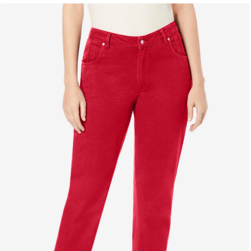 Jessica London Red Denim Jeans 24W Plus Size